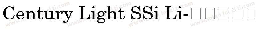 Century Light SSi Li字体转换